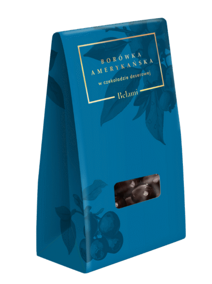 Blauwe bes <br>  in pure chocolade